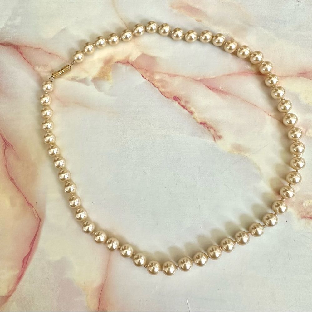 Faux pearl necklace
